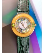 Unworn Vintage &#39;Pearl&#39; Quartz Watch Abalone Face Genuine Leather NOS Hon... - £93.48 GBP