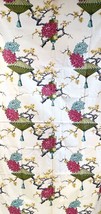 Barkcloth VTG Curtains Panels  1 Pr  + 152&quot;  Valance  MCM Asian Lanterns Print - £223.43 GBP