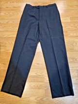 Calvin Klein Dress Pants 100% Wool Black Mens Size 32W 32L - £15.63 GBP