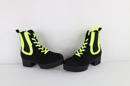 Vtg Y2K Streetwear Womens Size 11 Dance Rave Heeled Platform Shoes Black... - $94.00
