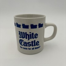 Vintage White Castle Coffee Mug Cup The Taste For All Times Blue &amp; White 1990 - £6.36 GBP