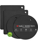 Walfos Silicone Trivet Mats - 4 Heat Resistant Pot Holders - £22.75 GBP