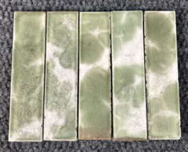 5 Antique Fireplace 1.5x6&quot; Hearth Mantel Porcelain Tile Antique Victorian #21 - £15.28 GBP