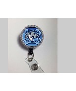 North Carolina Tar Heels  work Retractable Reel ID Badge Holder cna Rn n... - £3.87 GBP