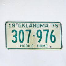 1975 United States Oklahoma Base Mobile Home License Plate 307-976 - £14.70 GBP