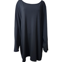 bryn Walker Made In USA Black 1X Twyla Tunic Lagenlook Oversized Ponte Knit NEW - $79.99