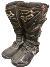 Fox MX TECH COMP 5 Dirt Bike Motocross Boots Men&#39;s US 8 EU 41 Black - £64.41 GBP