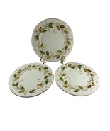 St Nicholas Square Winter Bouquet Lot 3 Canape Plates 9 5/8&quot; Wreath Leaves - $34.65