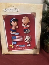 Hallmark Keepsake THE PEANUTS GAMES Ornament Set - Charlie Brown, Lucy, Snoopy - £32.47 GBP