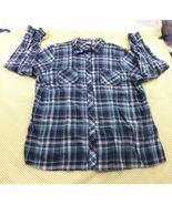 L.L.Bean Mens Plaid Long-Sleeve Button-Up Shirt L Regular Blue/Purple 10... - $17.10