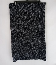 Apt. 9 Women&#39;s Black &amp; White Lined Skirt With Geometric Design Size Large - €12,72 EUR