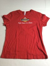 Thomas Hooker Beer Connecticut High Class In A Glass Red T-Shirt Womens ... - £12.51 GBP