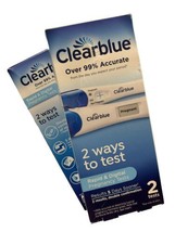 Lot of 2 - Clearblue Flip &amp; Click Pregnancy Test -Foldable &amp; Full Size - 4 Tests - $9.78