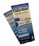 Lot of 2 - Clearblue Flip &amp; Click Pregnancy Test -Foldable &amp; Full Size -... - $9.78