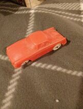 Auburn Rubber Red Convertible Car White Wheels Used Vintage Toy - $19.57