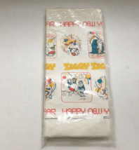 Ziggy comics paper Happy New Years tablecover vintage  party maid yellow... - $22.77