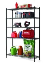 Black Wire Shelf 5-Tier Heavy Duty 72"H X 48"W X 16"D, 3000Lb Total Capa... - $141.50