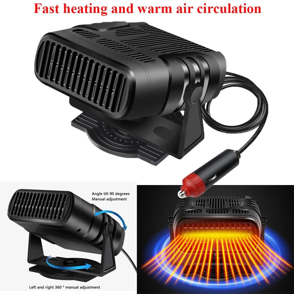 12V/24V Portable Electric Car Heater Demister Defroster Car Heater Air Cooler - £15.42 GBP+
