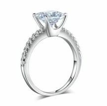 1.5Ct Prinzessin Künstlicher Diamant Promise Verlobungsring 14k Weiß Vergoldet - £74.93 GBP