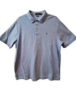 Polo Ralph Lauren Classic Fit Cotton Polo Golf Shirt Lt Blue Heather Sz ... - $30.10 CAD