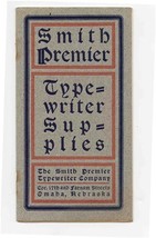 Smith Premier Typewriter Booklet Typewriter Supplies Omaha Nebraska - £21.80 GBP