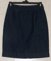 Excellent Womens Coldwater Creek Dark Wash Denim Skirt Size 6P - £19.97 GBP
