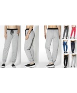 Women&#39;sCuffed Blue Pink Jogger Pants Cozy Sweats Pockets Running Small P... - $190.39 MXN