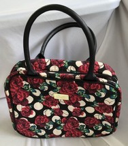 Luv Betsey Johnson Cosmetic Makeup Travel Bag Weekender Rose Heart floral  - £17.23 GBP