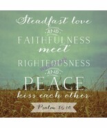 POPULAR BIBLE VERSE SCRIPTURE PSALM &quot;STEADFAST LOVE AND FAITHFULNESS MEE... - $162.55 MXN
