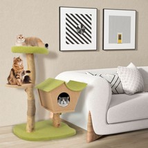 43 Inch Wooden Cat Tree with Padded Top Perch(D0102HGTRN7.) - £173.39 GBP