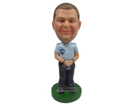 Custom Bobblehead Police Dude In His Cool Law Enforcement Outfit - Careers &amp; Pro - £65.20 GBP