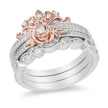 Enchanted Disney Belle Ring, 1.00CT Dia Rose Stackable Band, Stackable Rings Set - £74.54 GBP