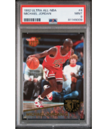 1992 Fleer Ultra All-NBA Michael Jordan PSA 9 - Iconic Basketball Card! - £48.49 GBP