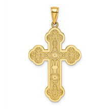 14K Scroll Cross W/ Sunburst Center Charm K8393 - £410.63 GBP