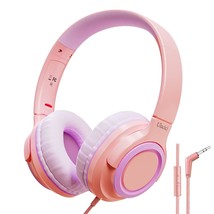Pink Kids Headphones For School,Kids Headphones Headphones For Kids With... - £26.74 GBP