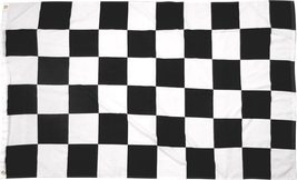 Checkered Checker Black White 2x3 Printed Nylon Flag Grommets Waterproof - £3.57 GBP