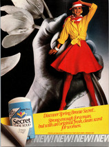Vintage 1987 Secret Spring Breeze Deodorant Sexy Girl Print Ad Advertisement - £5.12 GBP