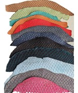 A lot of TWO Metallic Matte Tilapia Fish Skins Hide Leather Craft Supply - $11.50