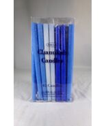 DELUXE RITE LIGHT TRADITIONAL BLUE &amp; WHITE CHANUKAH CANDLES SET OF 45 - €14,38 EUR
