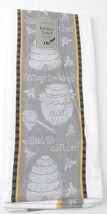 Kitchen Towel Design Imports Grey Sweet As Can Bee Dish Cotton 18 x 28&quot; - £7.07 GBP