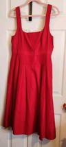 J Crew $168 Peplum Party Dress  Classic Faille Lined Cotton Silk Red Sz 14 NWT  - £47.37 GBP