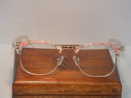 Pre-Owned Women’s Pink Zenni 1912049 Flower Print Fashion Glasses  - $9.90
