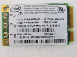 Intel 4965AGN WiFiLink a/b/g/n Mini-PCI Express Card D73905-002 42T0865 tested - £31.41 GBP