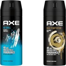 X2 Packs Axe Bundle &quot;Ice Chill &amp; Gold Temptation // Free Shipping - £29.75 GBP