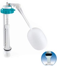 Anti-Siphon Toilet Ballcock Fill Valve Adjustable, White And Green. - £28.88 GBP