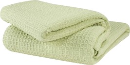 Sage Green Glamburg 100% Cotton Thermal Blanket, Breathable King Size Bed - £36.75 GBP