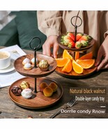 Retro black walnut double-layer tray - $107.15 CAD+