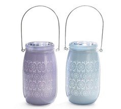 Candle Holder/ Vase Glass Tall Jar with Handle (Set of 2) - £15.94 GBP