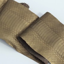 Bronze Metal Supple Elaphe Leather Snakeskin Snake Skin Artisan Craft Supply - £14.50 GBP+