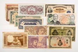 Banconote Di Giappone, Corea, &amp; WWII Occupato Burma, Malaya &amp; Filippine,... - $131.17